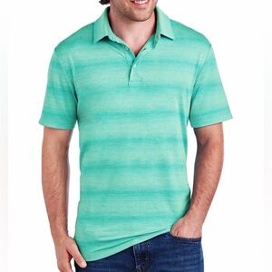 Members Mark Polo Shirt Mens S Striped Performance Polo Short Sleeves